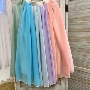 Rainbow Chiffon Skirt